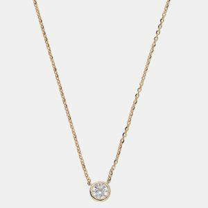 مملوكة مسبقًا 0.5ct 14k Yellow Gold Lab Grown Diamond Solitaire Pendant