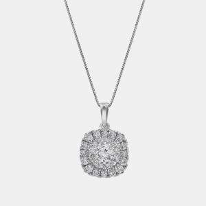 مملوكة مسبقًا 1ct 14k White Gold Lab Grown Diamond Halo Pendant