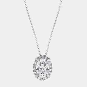 مملوكة مسبقًا 2ct 14k White Gold Lab Grown Diamond Halo Pendant