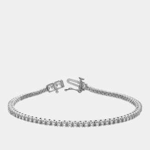 Pre Owned 1.6ct 14k White Gold Lab Grown Diamond Tennis Bracelet