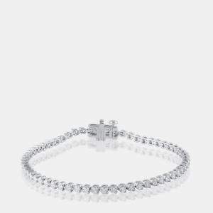 Pre Owned 5ct 14k White Gold Lab Grown Diamond Tennis Bracelet