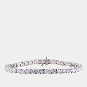 Pre Owned 10.45ct 14k White Gold Lab Grown Diamond Tennis Bracelet