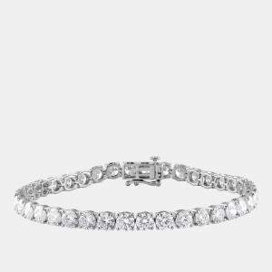 Pre Owned 12ct 14k White Gold Lab Grown Diamond Tennis Bracelet