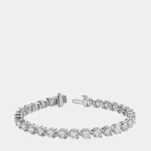 Pre Owned 13ct 14k White Gold Lab Grown Diamond Tennis Bracelet