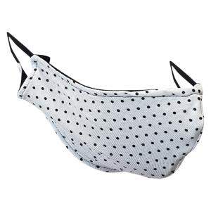 Non-Medical Handmade White Polka Dots Printed Cotton Face Mask - Pack of 5 (Available for UAE Customers Only)