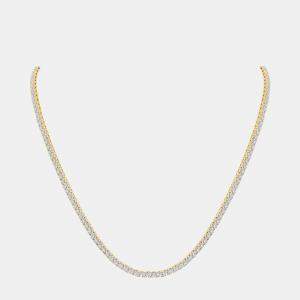 14K Yellow Gold Lab Grown Diamond Straight Line Necklace 18 inches (5.00 Ct)