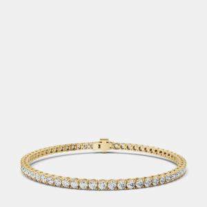 14K Yellow Gold Lab Grown Diamond Lightweight Bracelet 7 Inches (7 Ct)