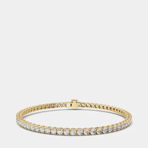14K Yellow Gold Lab Grown Diamond Lightweight Bracelet 7 Inches (10 Ct)