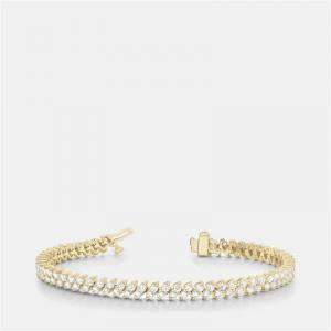 14K Yellow Gold Lab Grown Diamond Multi Row Bracelet (5.00 Ct)