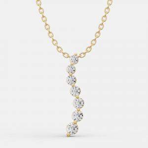 14K Yellow Gold Lab Grown Diamond Journey Pendant (1.50 Ct)