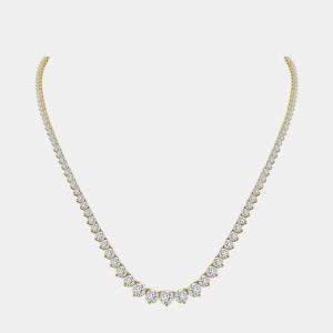 14K Yellow Gold Lab Grown Diamond Graduated Necklace (20.00 Ct)