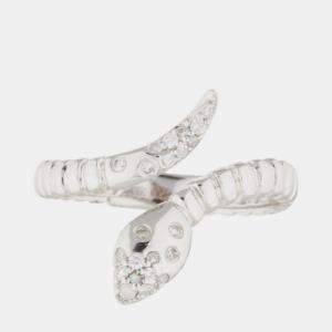 14K White Gold Lab Grown Diamond Snake Ring