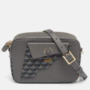 Faure Le Page Grey Coated Canvas and Leather Calibre Soft 17 Crossbody Bag