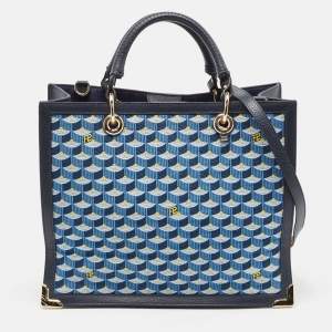 Faure Le Page Blue Jacquard Fabric SagaCity 31 Tote
