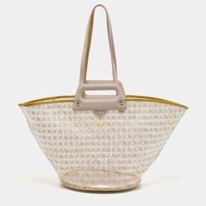 مملوكة مسبقًا Faure Le Page Basket 57 Pale Pink Vinyl and Leather Tote