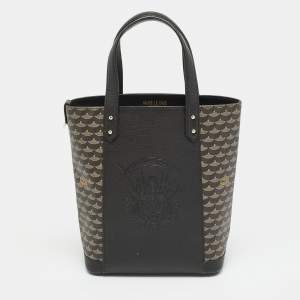 Pre Owned Faure Le Page Daily Bottle Bucket Black Coated Canvas and Leather Carry On Tote