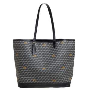 Faure Le Page Black Coated Canvas and Leather Daily Battle Tote
