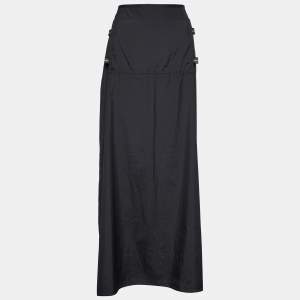 Fendi Jeans Black Synthetic Windbreaker Skirt L