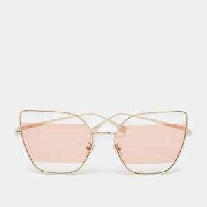 Fendi Gold/Orange FE40015U Stripe Butterfly Sunglasses