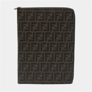 Fendi Tobacco Zucca Coated Canvas Documents Holder