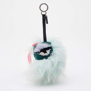 Pre Owned Fendi Multicolor Fur and Leather Dawny Monster Bug Bag Charm