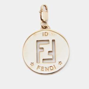 Pre Owned Fendi FF Identification Gold Tone Charm