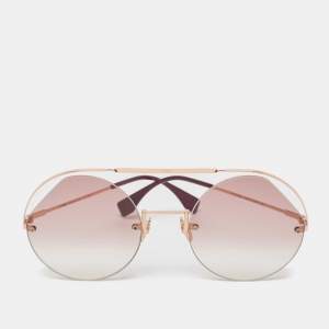 Fendi Pink Gradient FF 0325/S Round Sunglasses