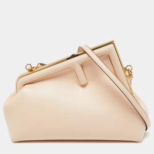 Fendi Pink Leather Fendi First Clutch