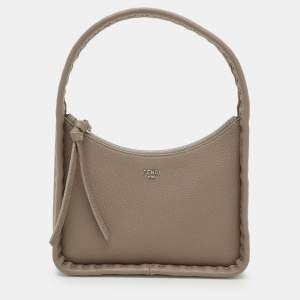 Fendi Grey Selleria Leather Mini Fendessence Hobo