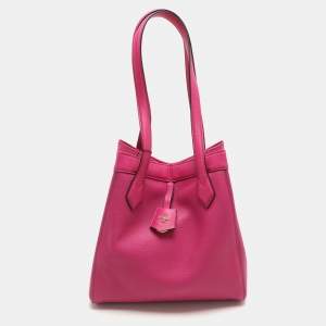 Fendi Fuchsia Leather Medium Origami Tote