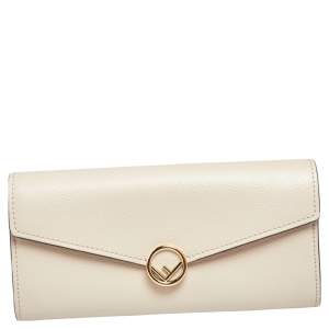 Pre Owned Fendi Pink Leather F is Fendi Continental Wallet