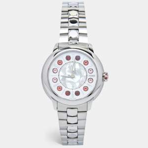 Fendi Mother Of Pearl Stainless Steel IShine 12100M Women's Wristwatch 38 mm