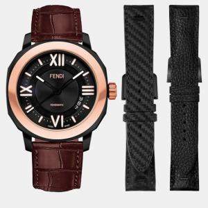 Fendi Black Leather Watch