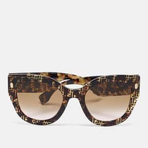 Fendi Havana/Brown Gradient FF0435/S FF Cat-Eye Sunglasses