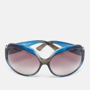 Fendi Black Gradient Blue FS500 Oversized Sunglasses