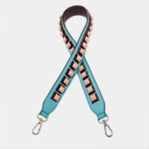 Pre Owned Fendi Multicolor Leather Studded Strap You Shoulder Bag Strap
