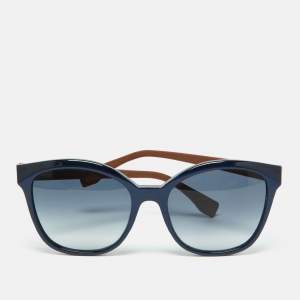 Pre Owned Fendi Bicolor/Blue Gradient FF0043/S Cat-Eye Sunglasses