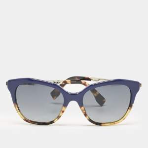 Pre Owned Fendi Tortoise Blue/Blue FF0089/S Cat-Eye Sunglasses