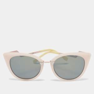 Fendi Pink/Brown Mirrored FF0118/S Cat-Eye Sunglasses