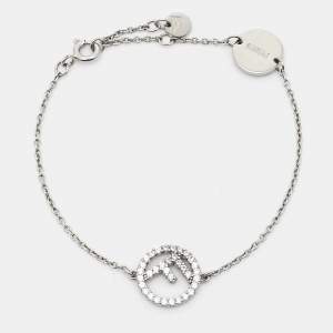 Fendi F is Fendi Crystals Silver Tone Bracelet