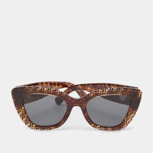 Pre Owned Fendi Havana FF 0327/S F is Fendi Cat Eye Sunglasses
