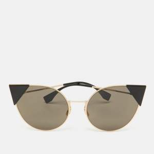 Fendi Gold/Black FF091/S Cate Eye Sunglasses