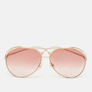 Fendi Pink/Gold Gradient FF0286/S Aviator Sunglasses