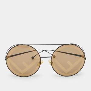 Fendi Brown/Black FF 0285/S Round Sunglasses