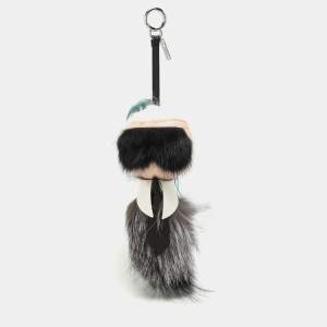 Fendi Multicolor Mink & Fox Fur Karlito Bag Charm