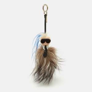 Fendi Multicolor Fur and Leather Karlito Bag Charm