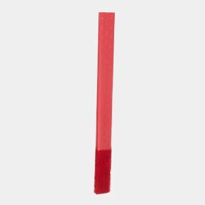 Fendi Red Silk Karligraphy Fringed Scarf