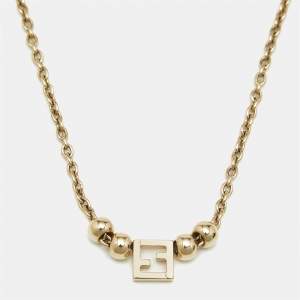 مملوكة مسبقًا Fendi F is Fendi Gold Tone Necklace