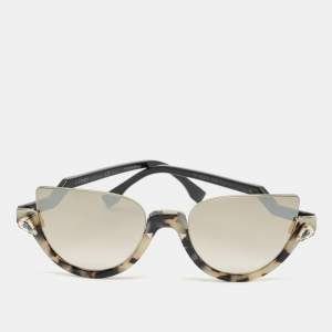 Fendi Brown Gradient FF 0138/S Blink Half Rimless Cat Eye Sunglasses
