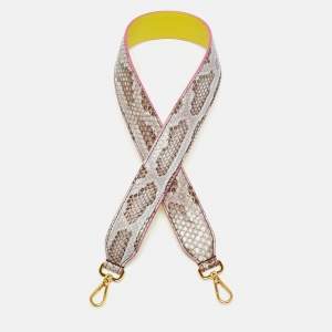 Pre Owned Fendi Strap You Shoulder Bag Strap Multicolor Python